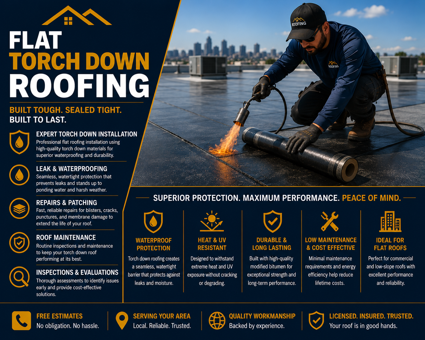 Flat Torch Down Roofing West Los Angeles ​